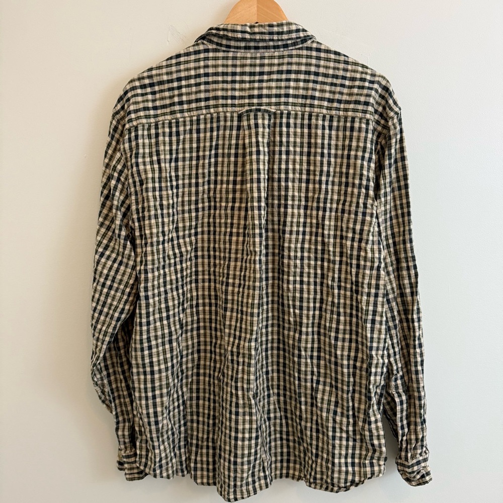 Orton Brothers Mid-Weight Flannel Shirt Mens Cotton Button Up Plaid Vermont XL - Picture 6 of 10